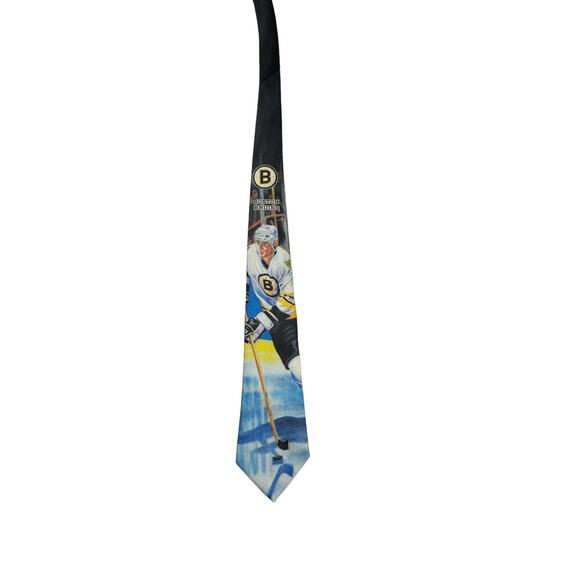 Ralph Marlin NHL Boston Bruins Hockey Player 1991 Novelty Vintage Necktie - Picture 3 of 7